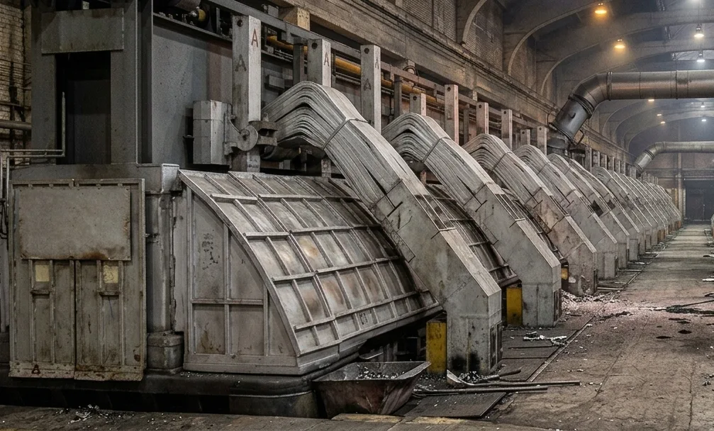 Non-ferrous metal processing equipment in an industrial plant